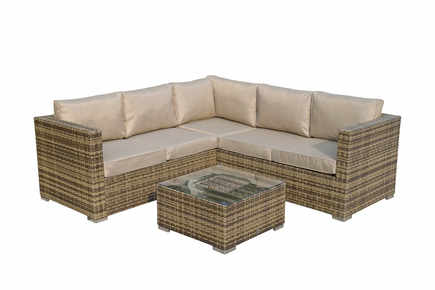 Signature Weave - Outdoor Furniture - Georgia Corner Sofa With Ice Bucket In Coffee Table